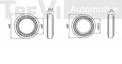 TREVI AUTOMOTIVE wb2304 -  Комплект подшипника ступицы колеса